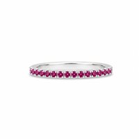 Ring Donna Oro Woman Luce in White Gold Rubino